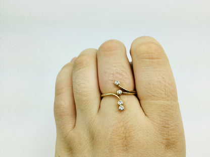 14k Yellow Gold Round Cut 16pt Diamond Ring