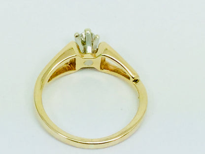 14k Yellow Gold Round Cut 14pt Diamond Ring