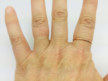 10k Solid Yellow, Rose, or White Gold 1.5mm Stackable Band Rings